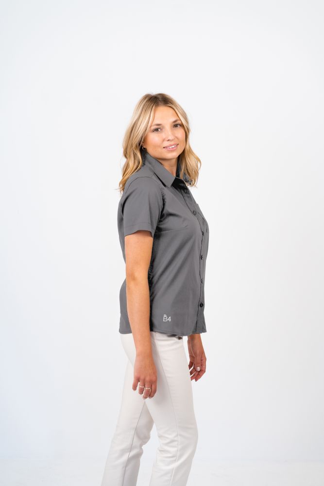 Women’s Deluxe Woven Stretch Shirt: Short Sleeve 