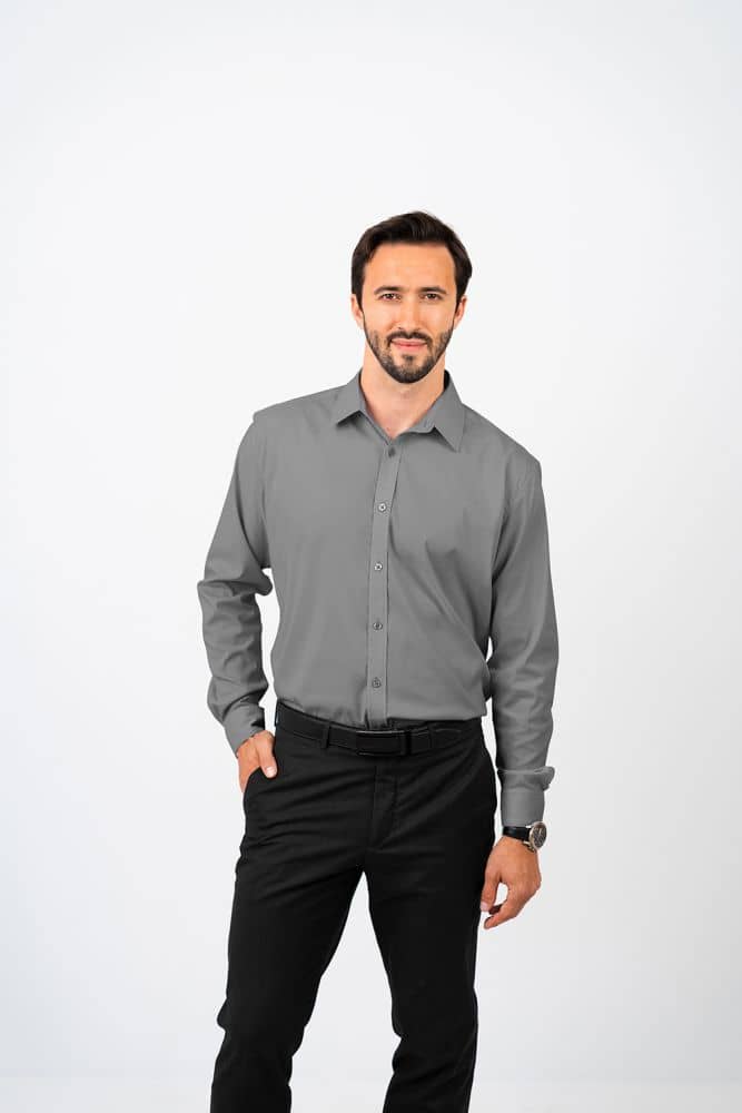 Men’s Deluxe Woven Stretch Shirt: Long Sleeve