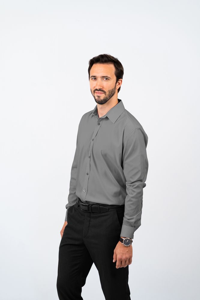 Men’s Deluxe Woven Stretch Shirt: Long Sleeve